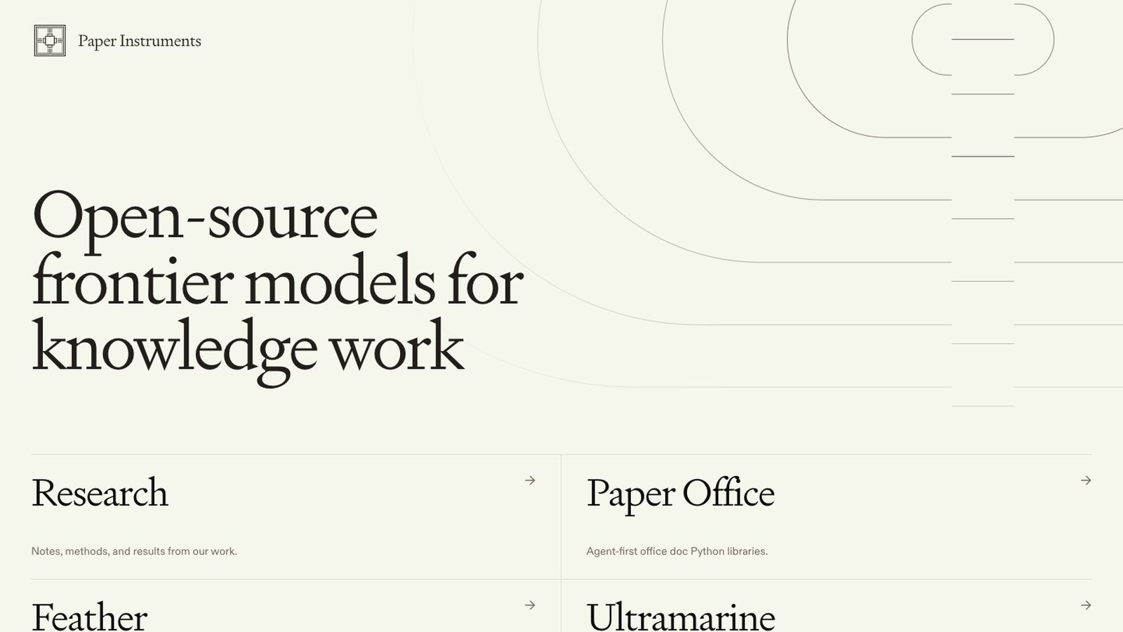 Paper Instruments - open-source frontier models for knowledge work