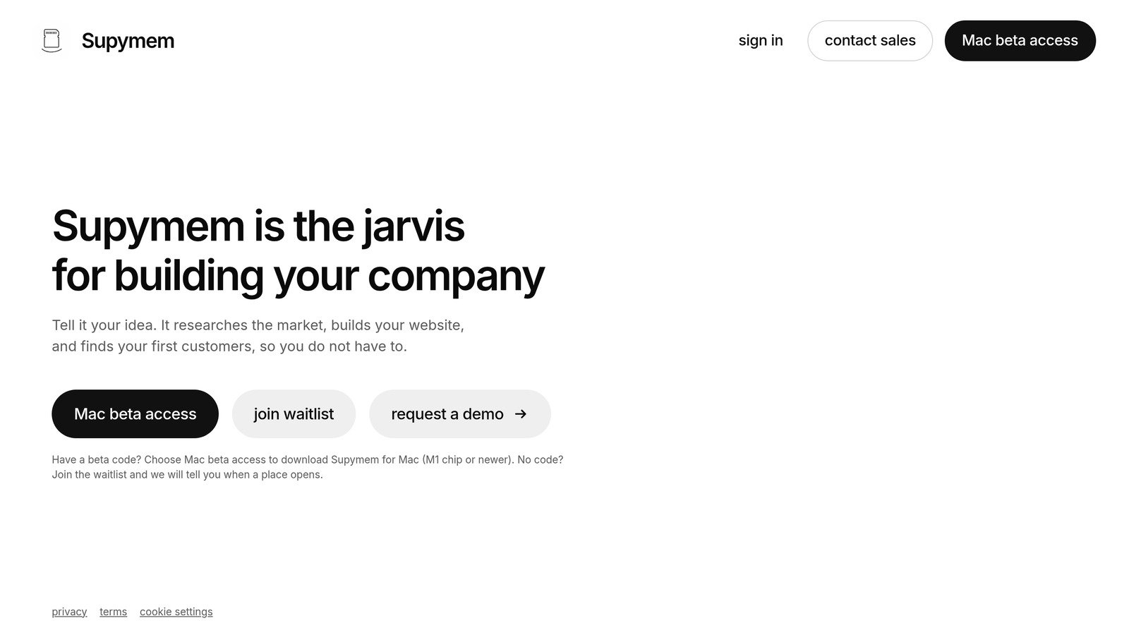 Supymem (supymem.com), the jarvis for building your company, Founders Inc Off Season II