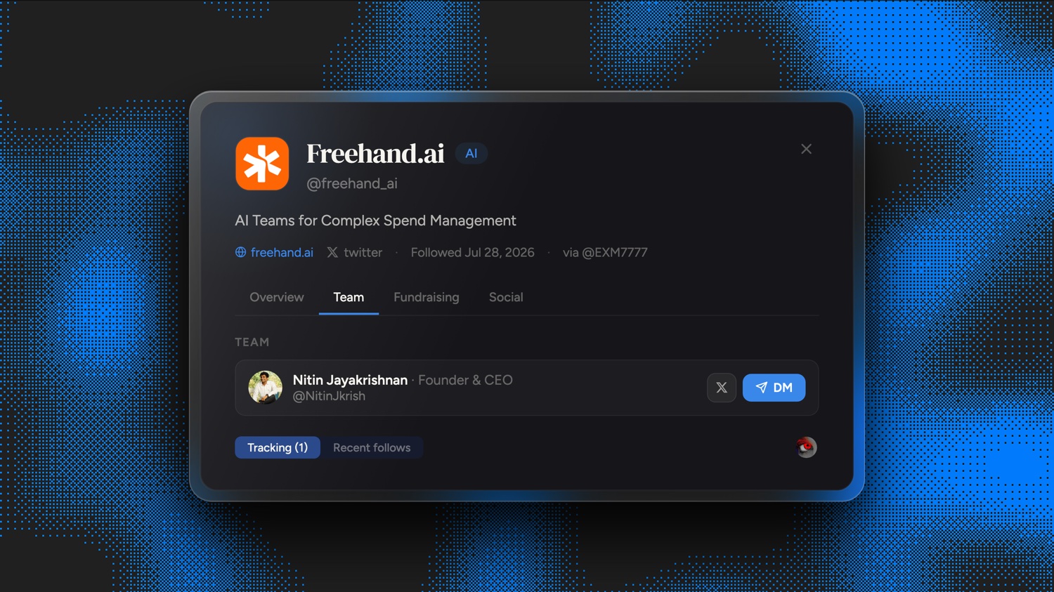 Frontrun flagged Freehand (@freehand_ai) on July 28, 2026, 27 hours before its $75M round led by Battery Ventures