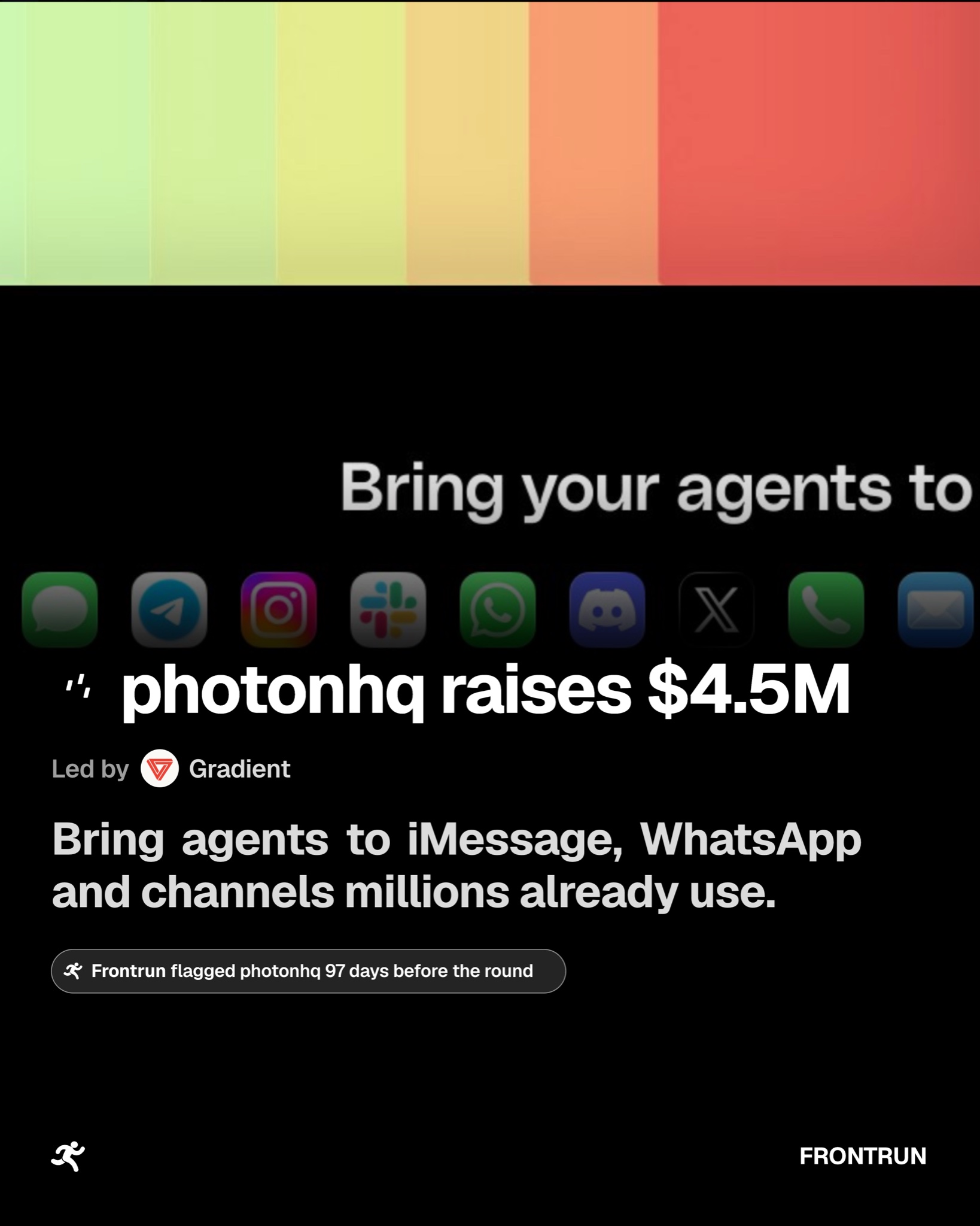 frontrun receipt card for Photon