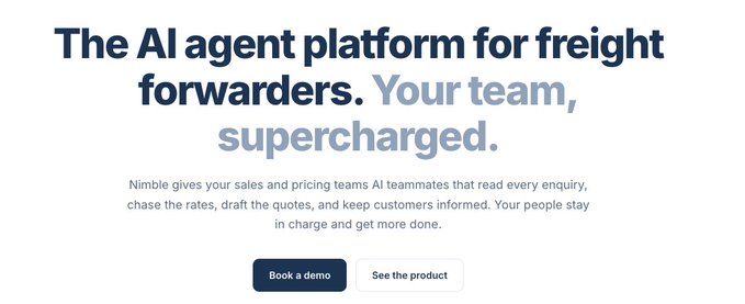 Nimble - the AI agent platform for freight forwarders