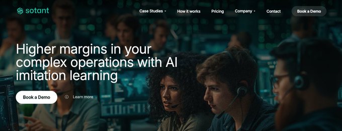 Sotant - higher margins in complex operations with AI imitation learning