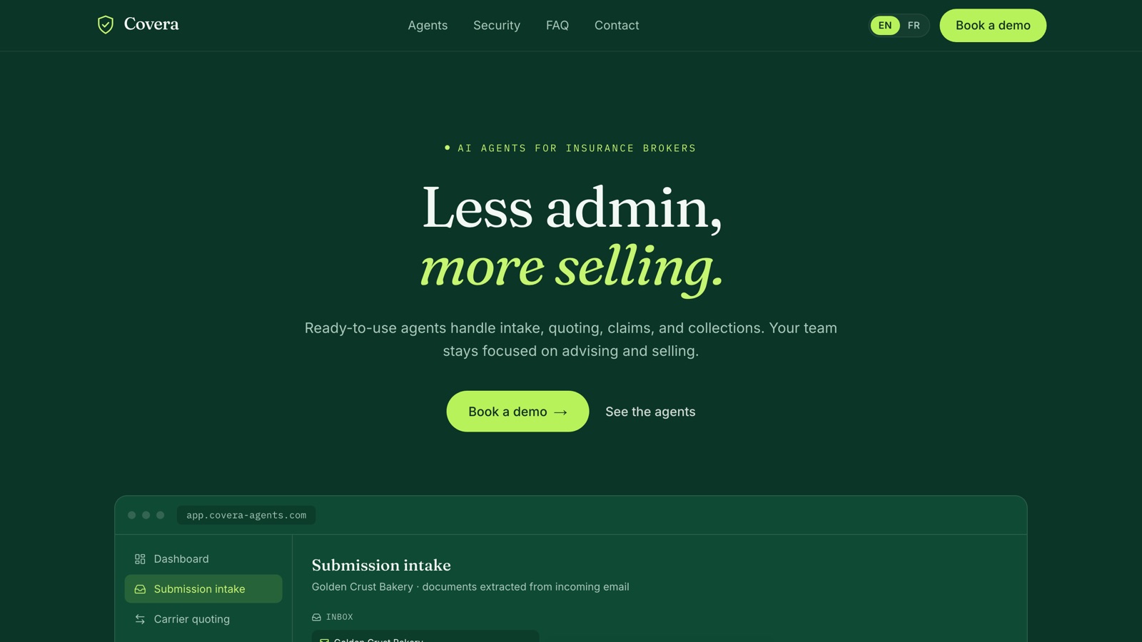 Covera - less admin, more selling