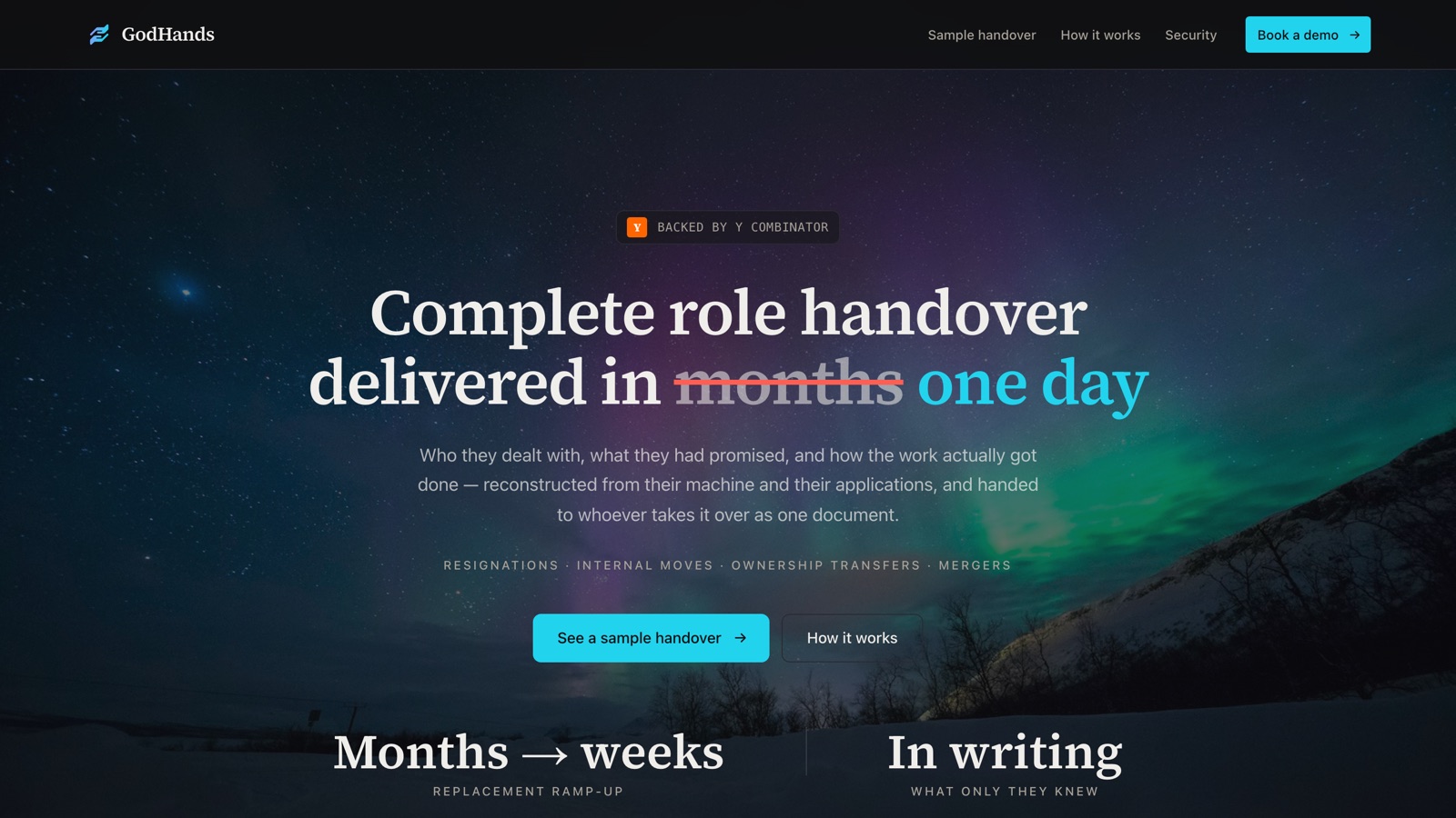 GodHands - complete role handover delivered in one day
