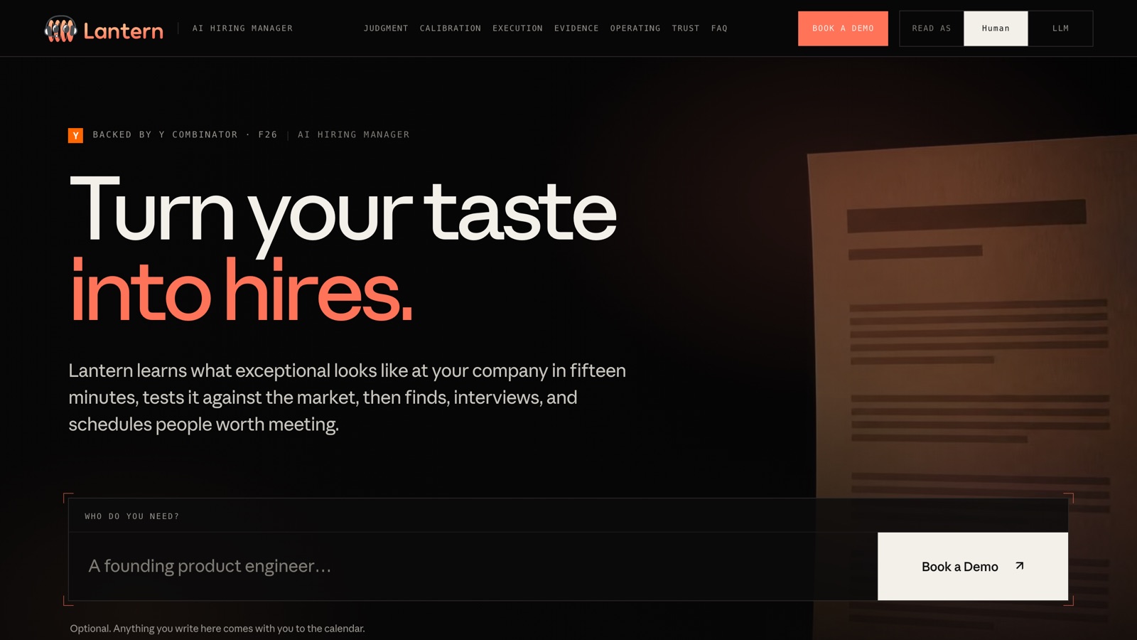 Lantern AI - turn your taste into hires