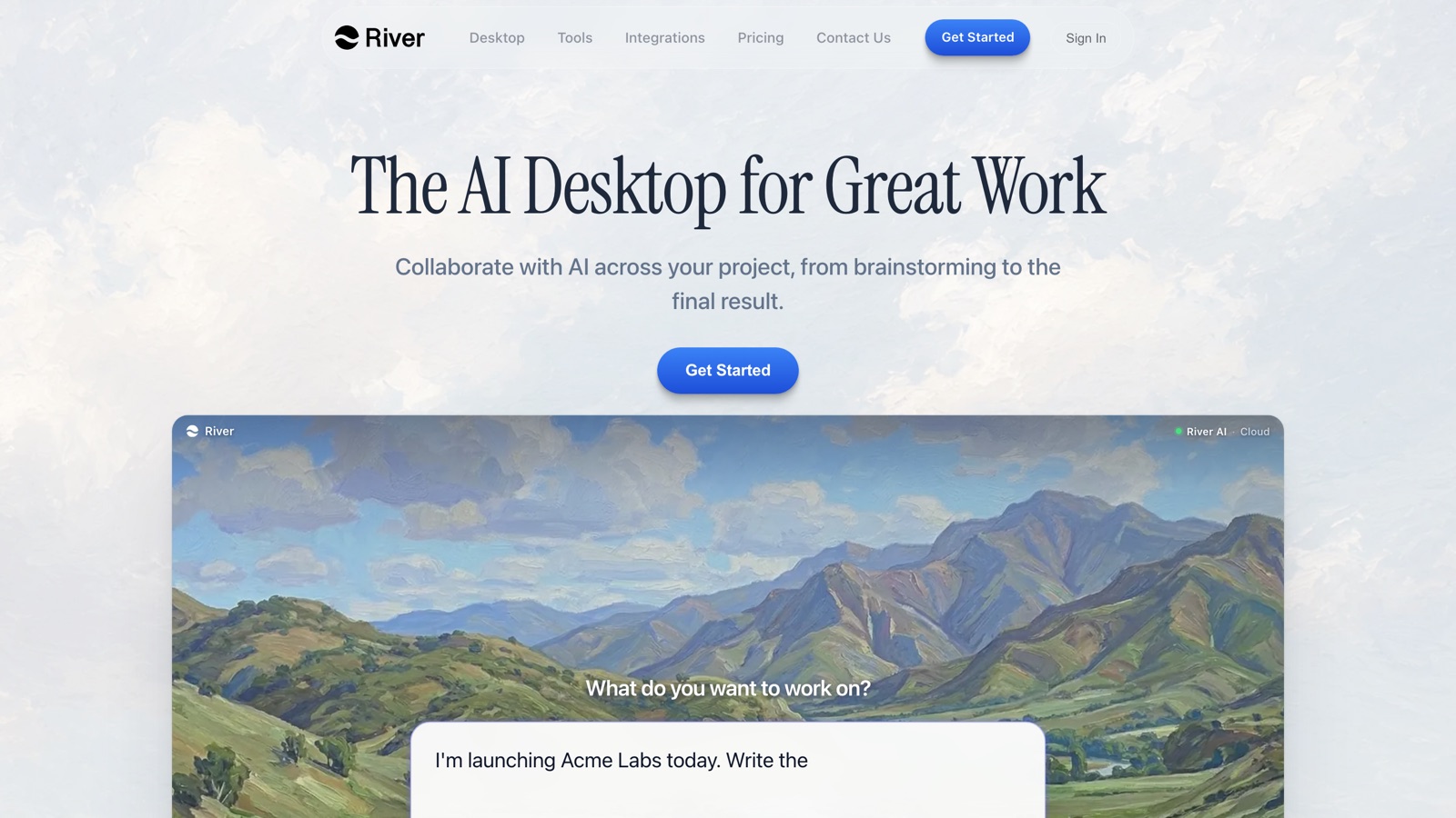 River - the AI desktop for great work