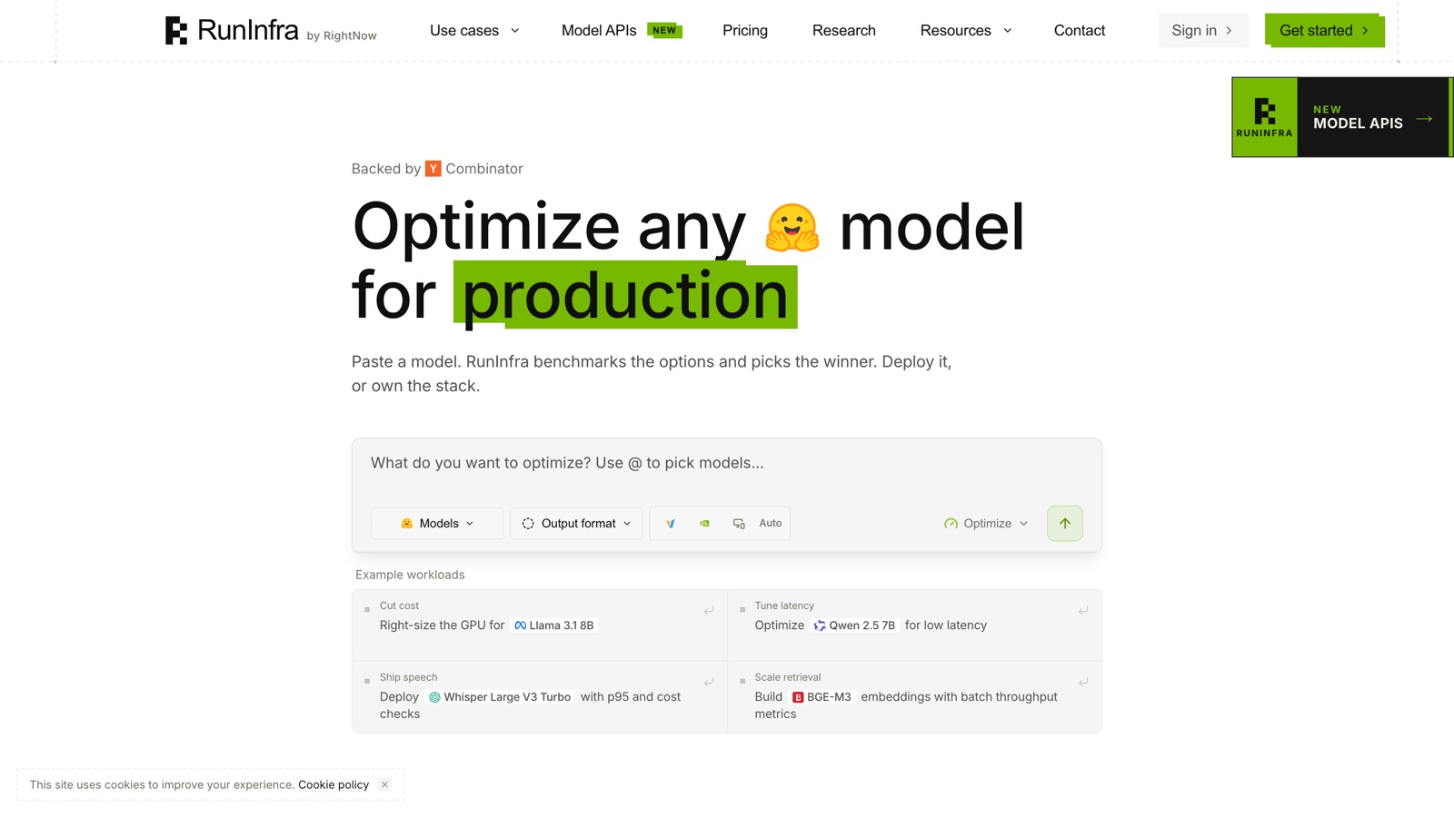 RunInfra by RightNow - optimize any model for production