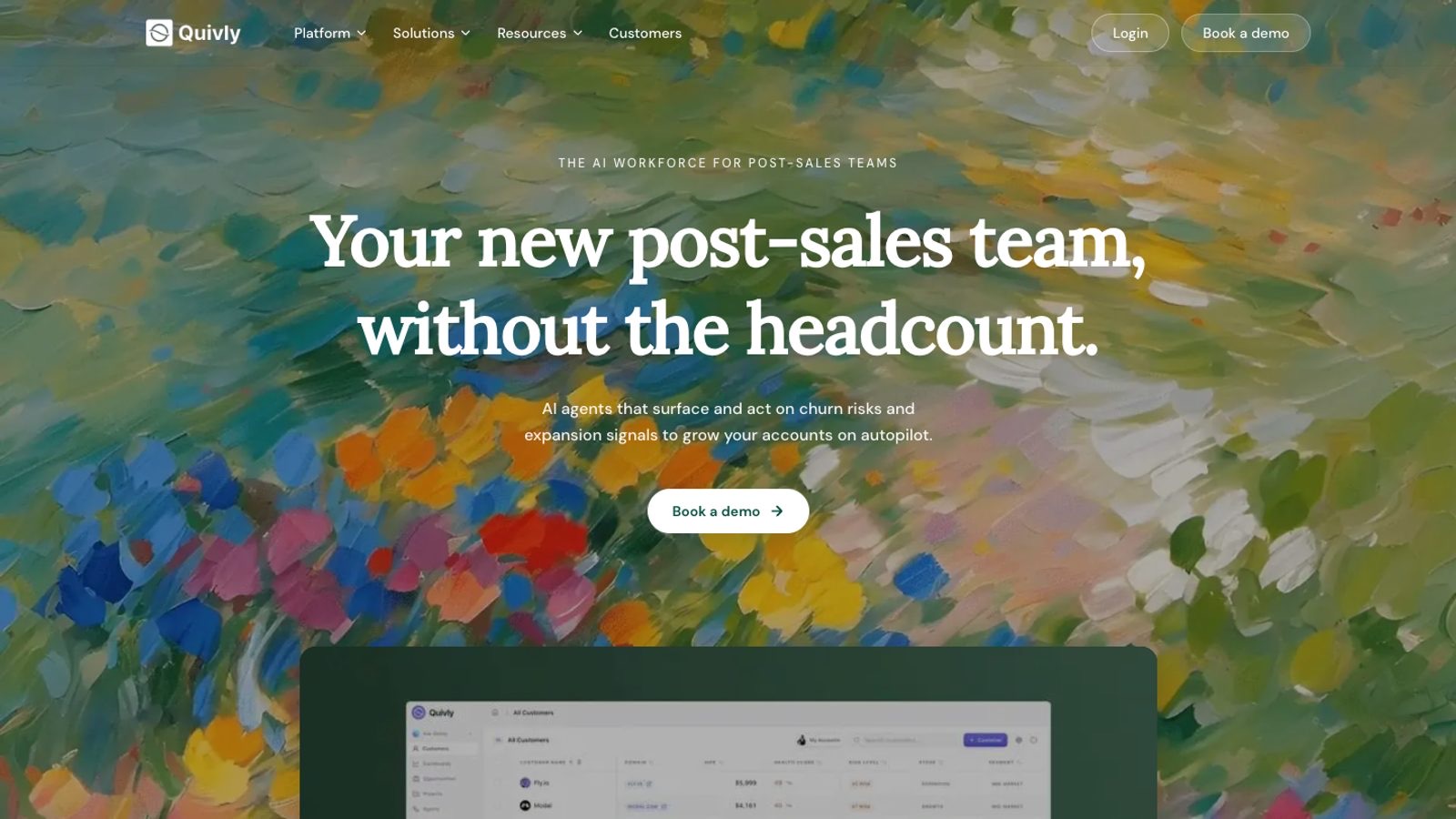 Quivly AI - an AI workforce for B2B post-sales