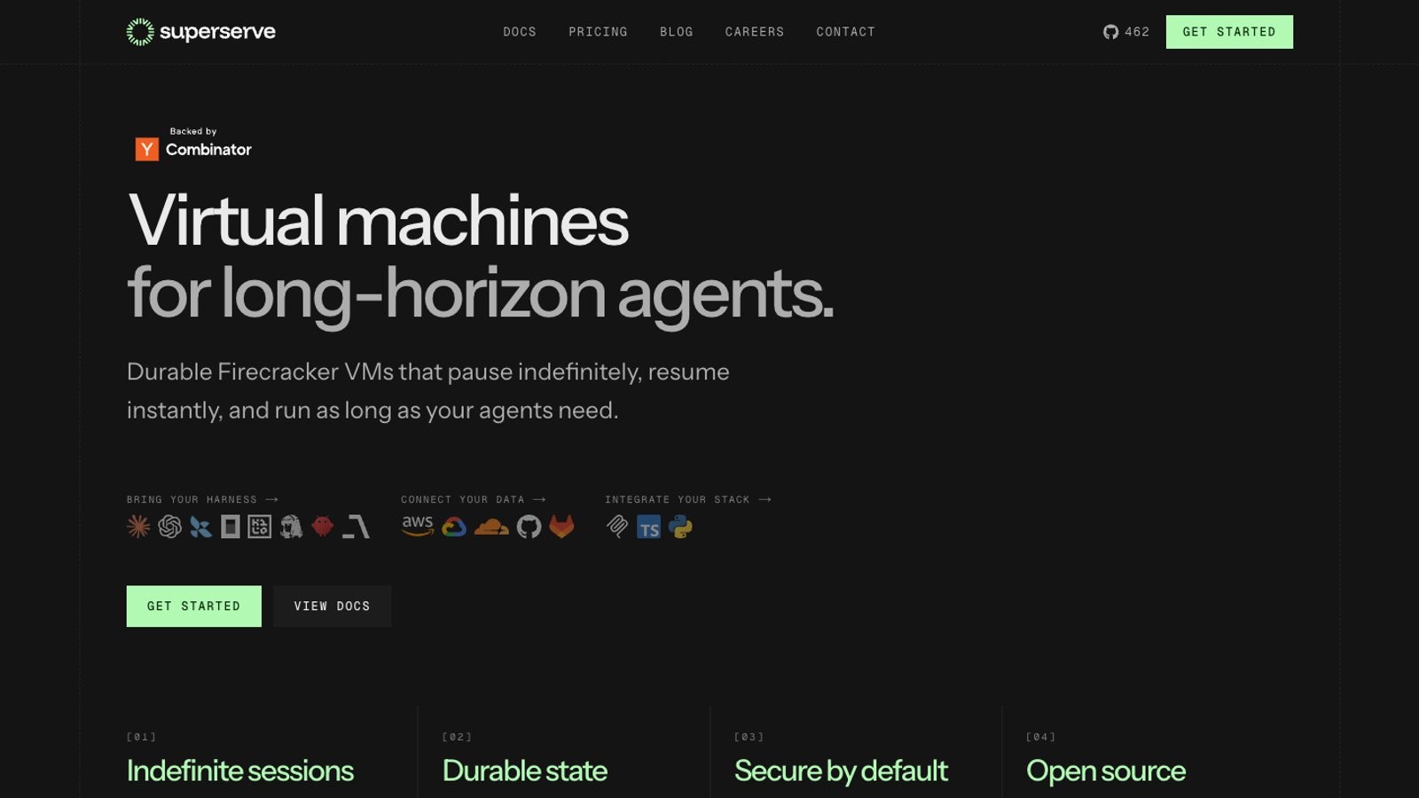 Superserve - virtual machines for long-horizon agents