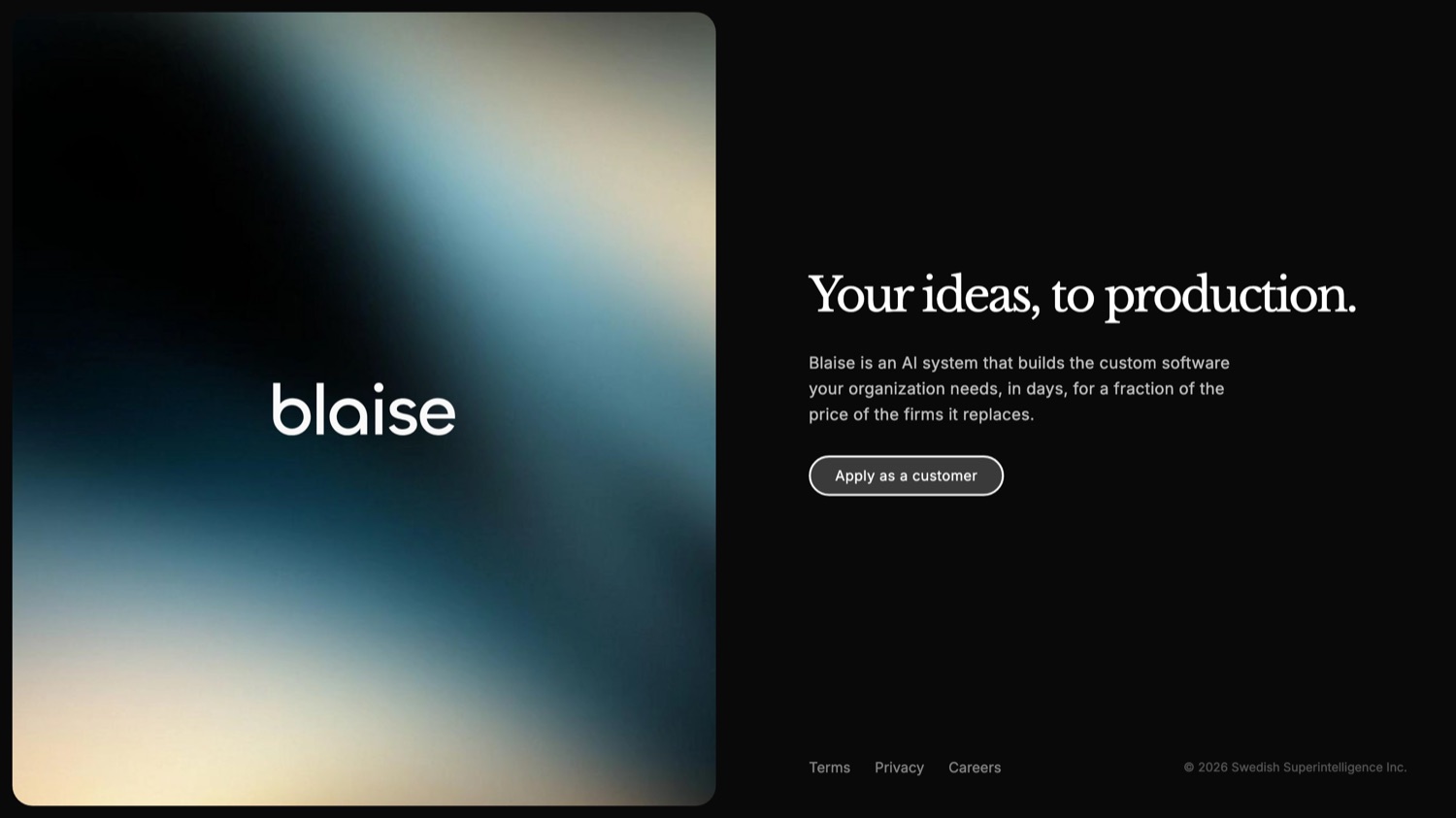 Blaise - your ideas, to production