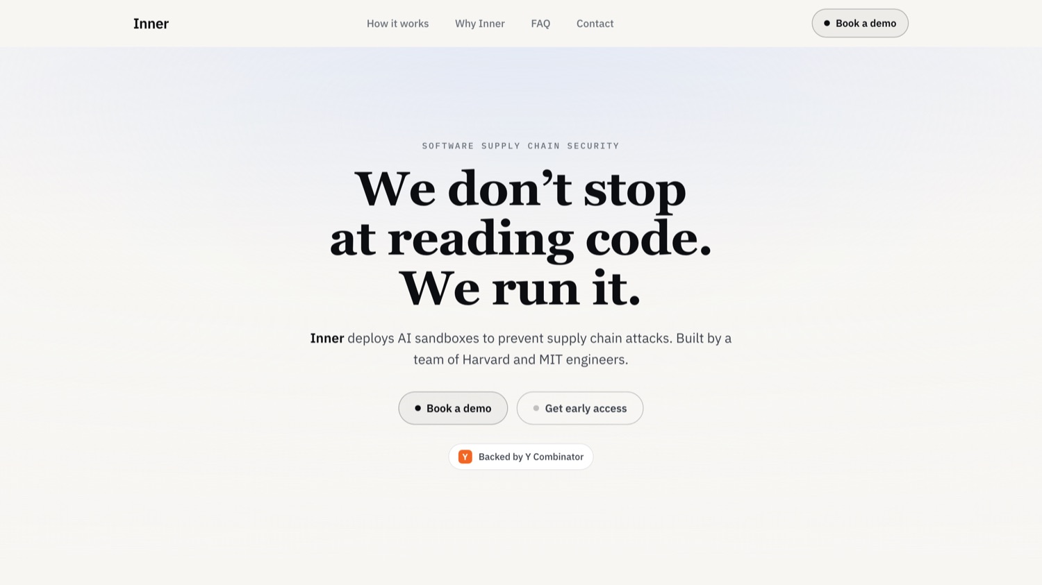 Inner - we don't stop at reading code, we run it