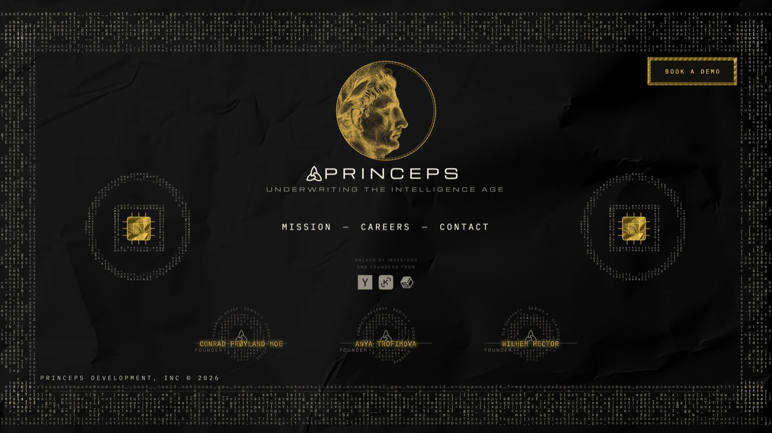 Princeps - underwriting the intelligence age