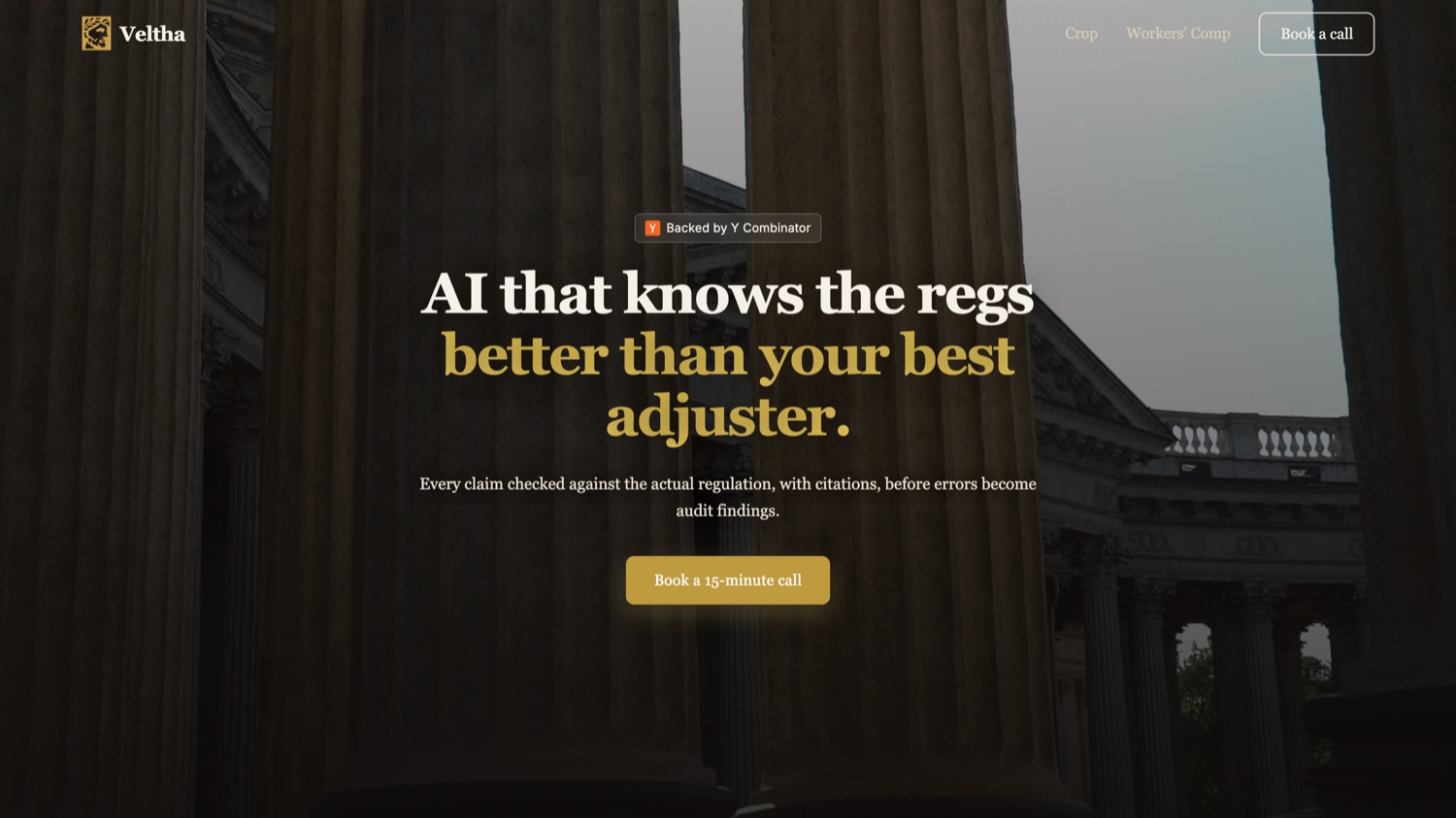 Veltha - AI that knows the regs better than your best adjuster