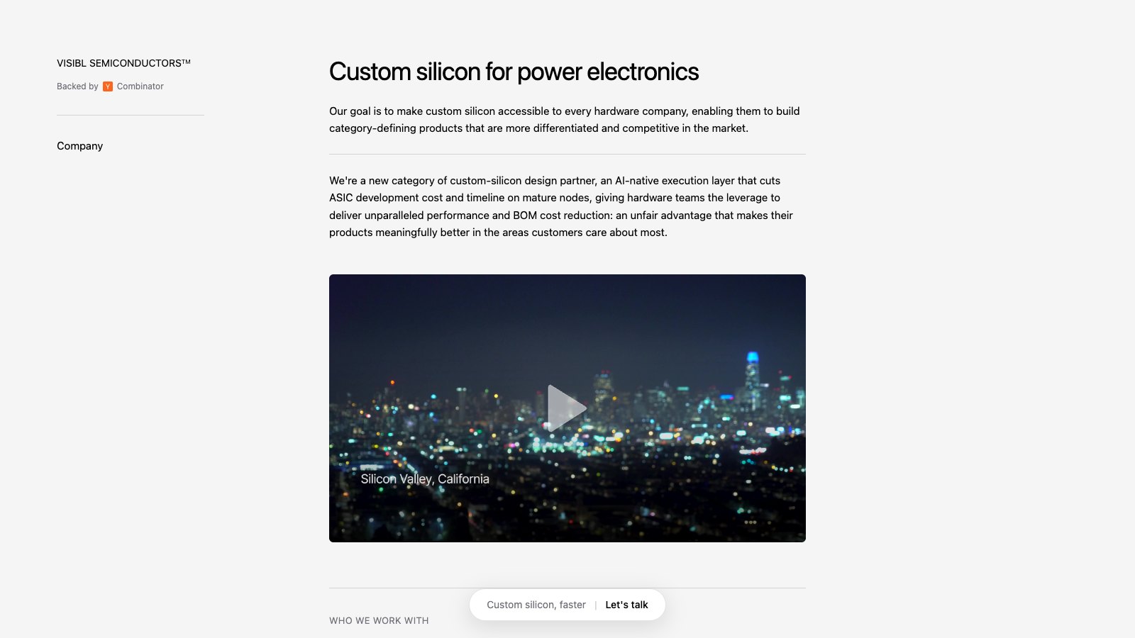 Visibl Semiconductors - custom silicon for power electronics
